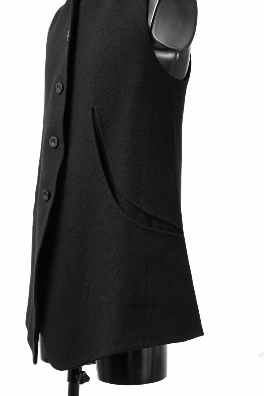 画像をギャラリービューアに読み込む, SOSNOVSKA CLOSED WOOLED VEST (BLACK)