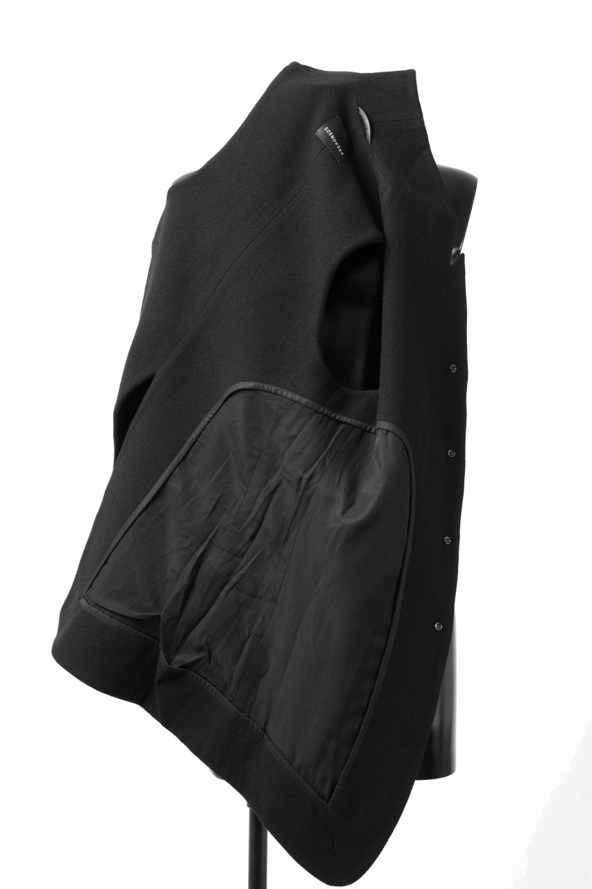 画像をギャラリービューアに読み込む, SOSNOVSKA CLOSED WOOLED VEST (BLACK)