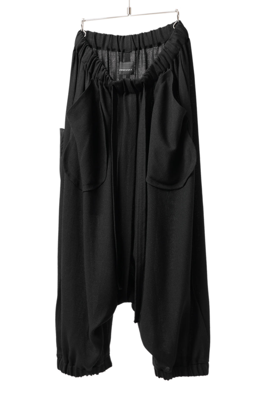 画像をギャラリービューアに読み込む, SOSNOVSKA OVERSIDED BALOON PANTS (BLACK)