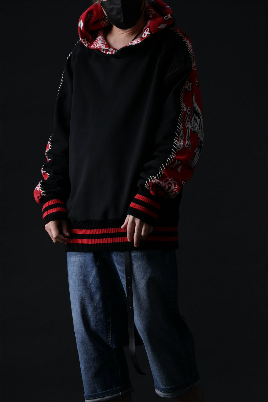 画像をギャラリービューアに読み込む, MASSIMO SABBADIN exclusive HOODY wt. VINTAGE DENIM/BANDANA APP. (dkb1)