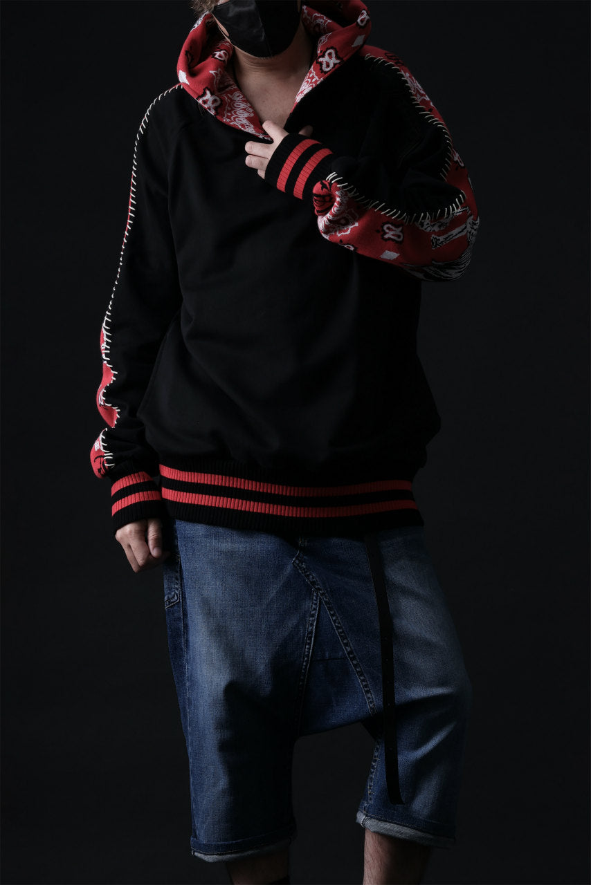 画像をギャラリービューアに読み込む, MASSIMO SABBADIN exclusive HOODY wt. VINTAGE DENIM/BANDANA APP. (dkb1)