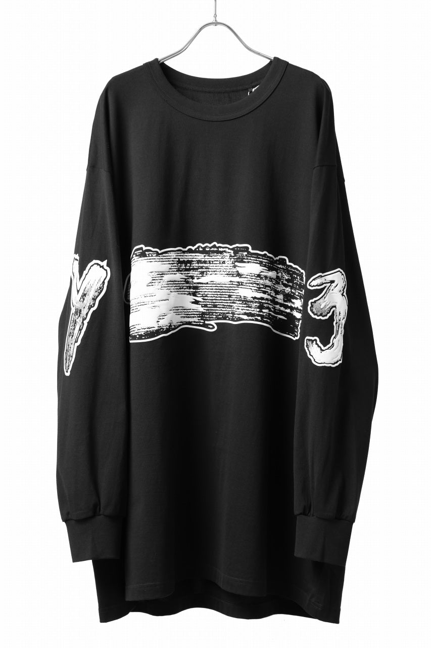画像をギャラリービューアに読み込む, Y-3 Yohji Yamamoto GRAPHICS LONG SLEEVE TOP / SC JERSEY (BLACK)