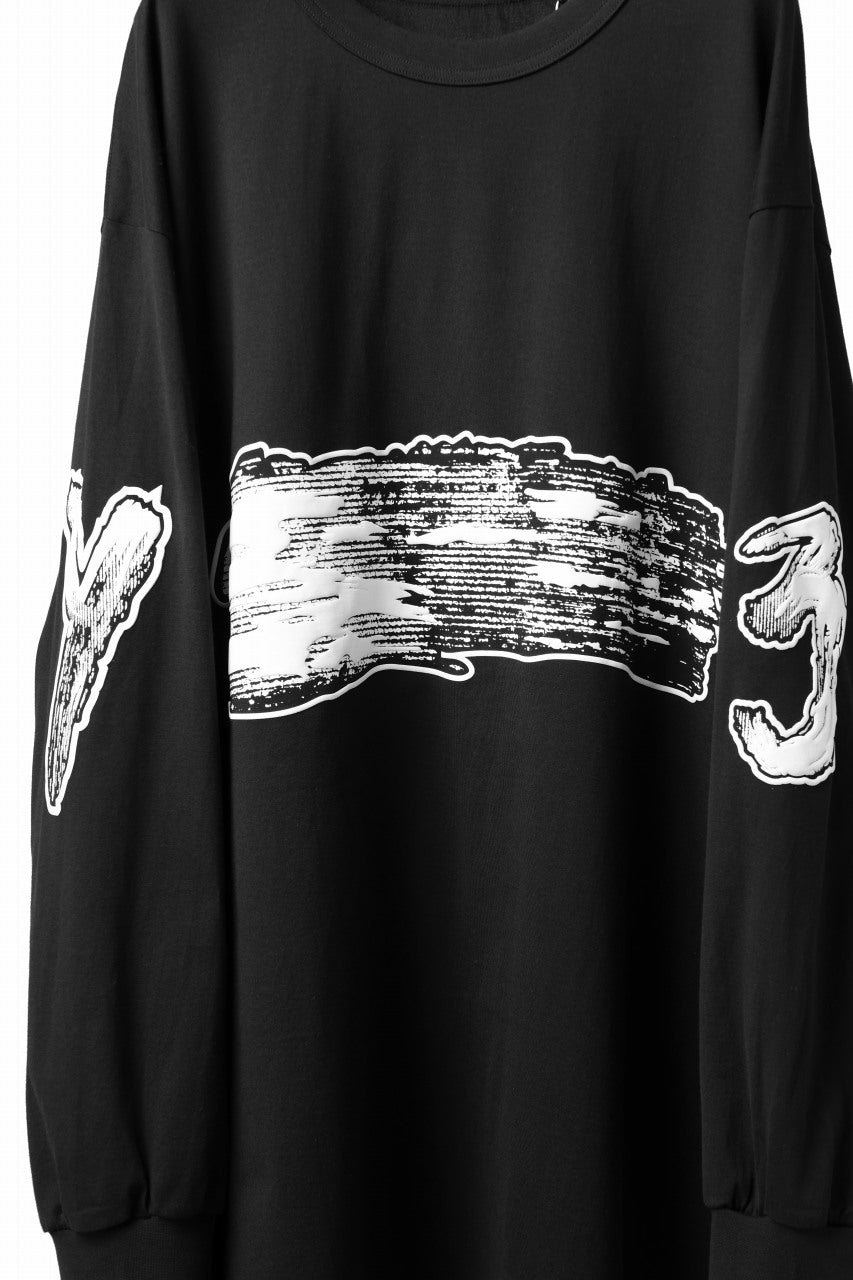 画像をギャラリービューアに読み込む, Y-3 Yohji Yamamoto GRAPHICS LONG SLEEVE TOP / SC JERSEY (BLACK)