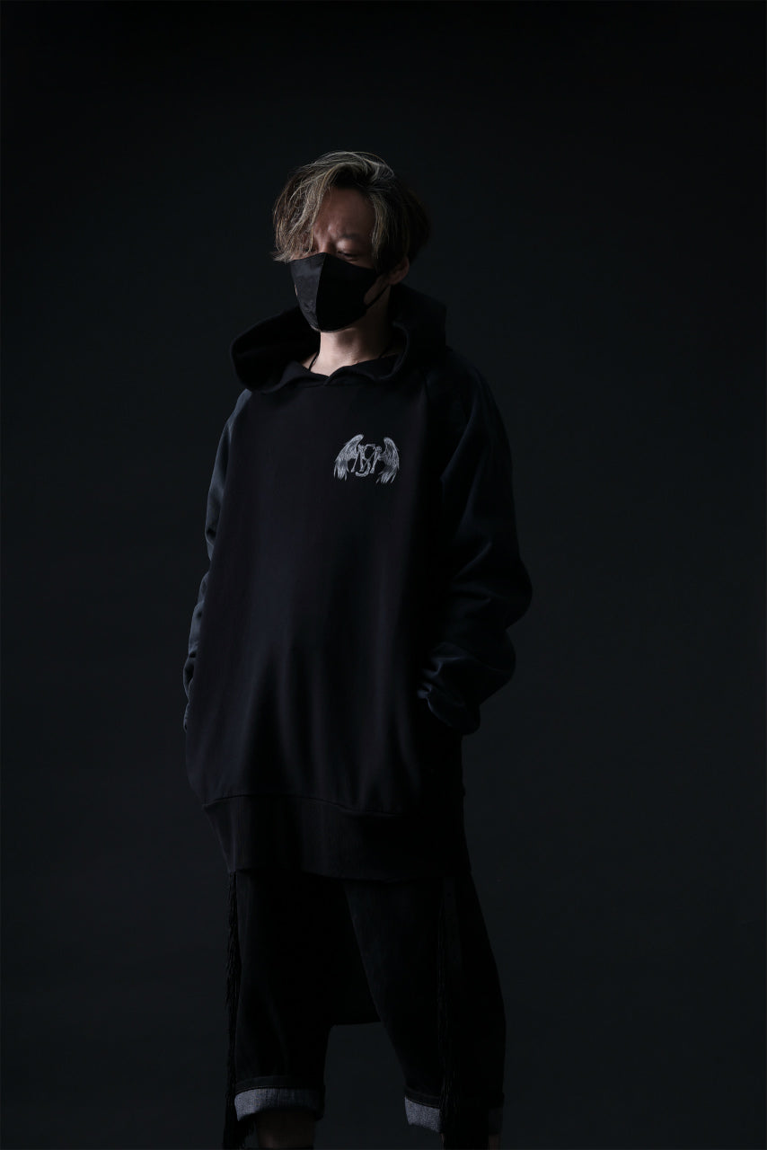 画像をギャラリービューアに読み込む, MASSIMO SABBADIN HOODY wt. HAND DYED VINTAGE DENIM SLEEVE (black)