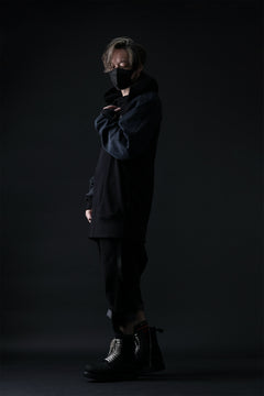 画像をギャラリービューアに読み込む, MASSIMO SABBADIN HOODY wt. HAND DYED VINTAGE DENIM SLEEVE (black)