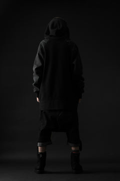 画像をギャラリービューアに読み込む, MASSIMO SABBADIN HOODY wt. HAND DYED VINTAGE DENIM SLEEVE (black)