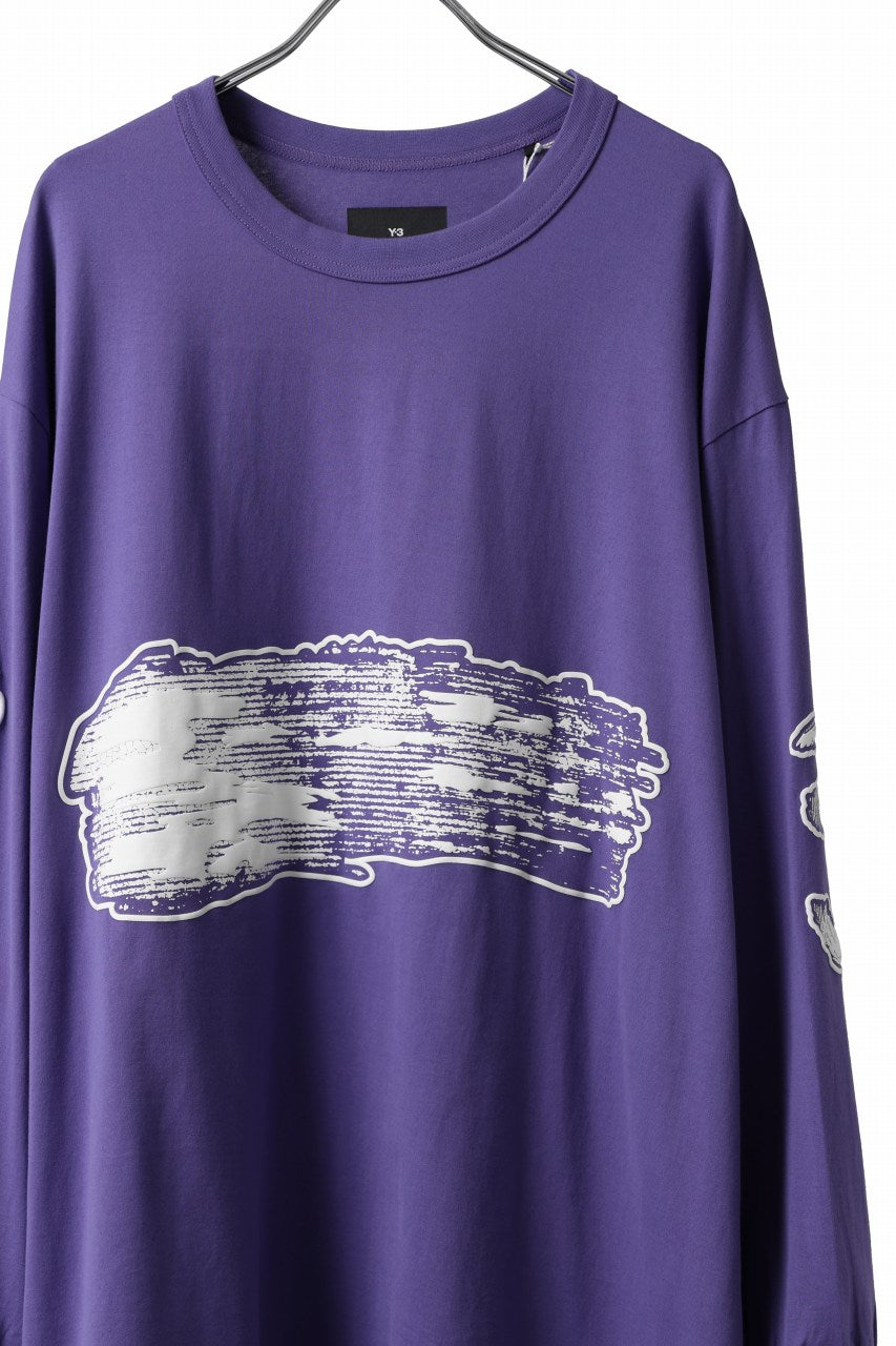 画像をギャラリービューアに読み込む, Y-3 Yohji Yamamoto GRAPHICS LONG SLEEVE TOP / SC JERSEY (PURPLE)