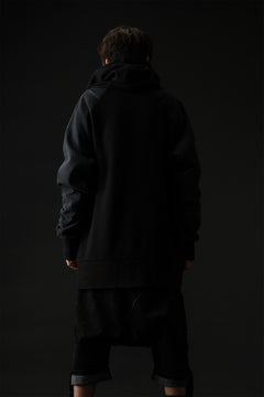 画像をギャラリービューアに読み込む, MASSIMO SABBADIN HOODY wt. HAND DYED VINTAGE DENIM SLEEVE (black)