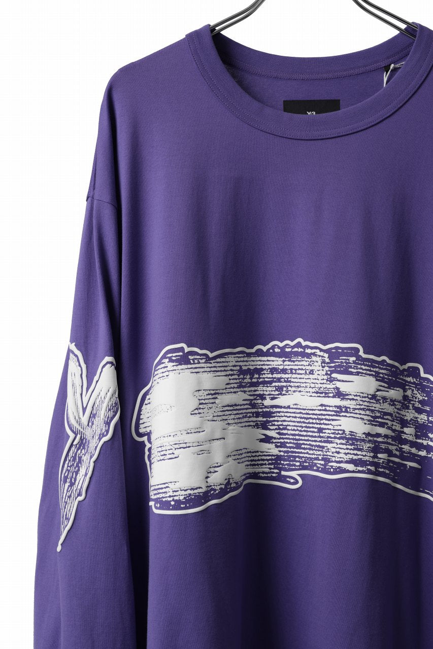 画像をギャラリービューアに読み込む, Y-3 Yohji Yamamoto GRAPHICS LONG SLEEVE TOP / SC JERSEY (PURPLE)
