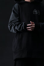 画像をギャラリービューアに読み込む, MASSIMO SABBADIN HOODY wt. HAND DYED VINTAGE DENIM SLEEVE (black)