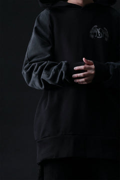 画像をギャラリービューアに読み込む, MASSIMO SABBADIN HOODY wt. HAND DYED VINTAGE DENIM SLEEVE (black)