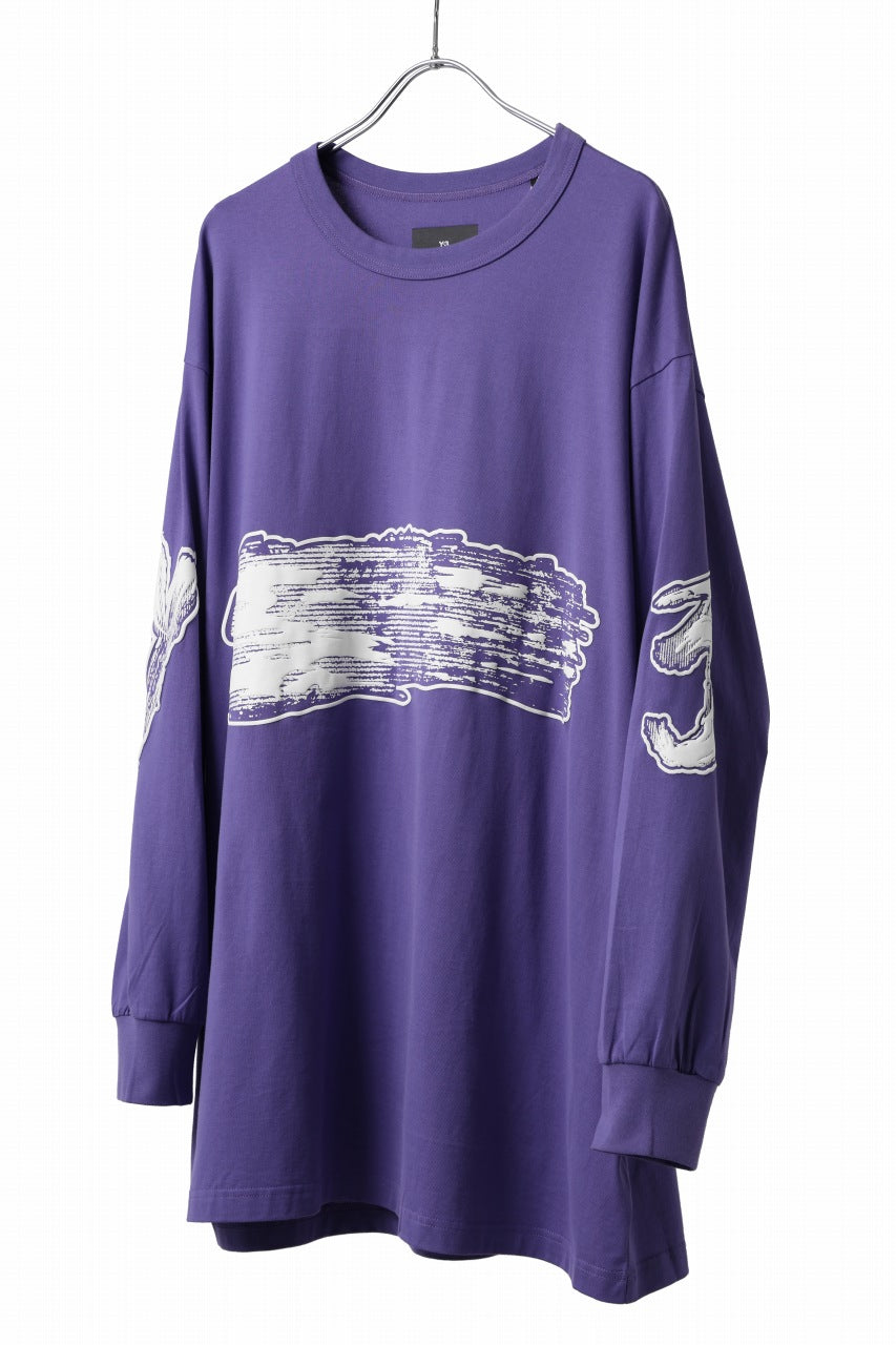 画像をギャラリービューアに読み込む, Y-3 Yohji Yamamoto GRAPHICS LONG SLEEVE TOP / SC JERSEY (PURPLE)