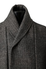 画像をギャラリービューアに読み込む, KLASICA SAULT FOLK DOUBLE BREASTED OVER COAT / CLASSIC HERRING BONE (BLACK)