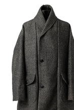 画像をギャラリービューアに読み込む, KLASICA SAULT FOLK DOUBLE BREASTED OVER COAT / CLASSIC HERRING BONE (BLACK)