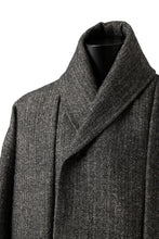 画像をギャラリービューアに読み込む, KLASICA SAULT FOLK DOUBLE BREASTED OVER COAT / CLASSIC HERRING BONE (BLACK)