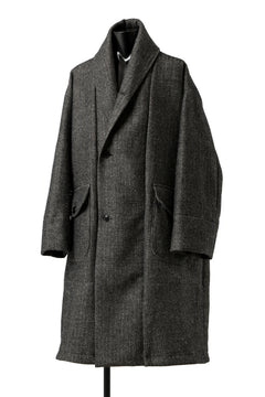 画像をギャラリービューアに読み込む, KLASICA SAULT FOLK DOUBLE BREASTED OVER COAT / CLASSIC HERRING BONE (BLACK)