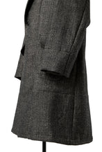 画像をギャラリービューアに読み込む, KLASICA SAULT FOLK DOUBLE BREASTED OVER COAT / CLASSIC HERRING BONE (BLACK)
