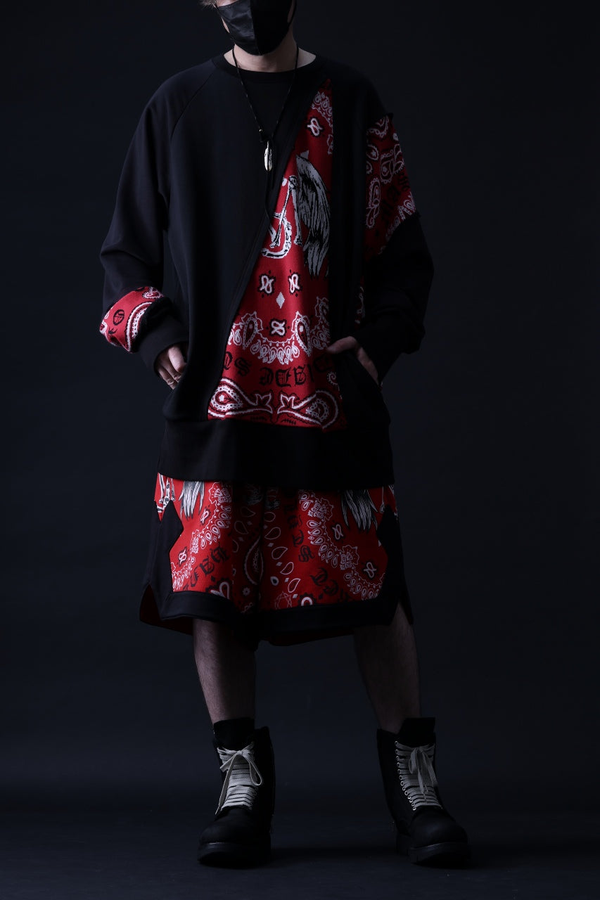 画像をギャラリービューアに読み込む, MASSIMO SABBADIN TOPS wt. CRAZY-PANEL BANDANA APP. (bk red)