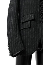 画像をギャラリービューアに読み込む, KLASICA HUNTS 10 BUTTONS DOLL BLAZER / LIGHT WEIGHT BLUR STRIPES (INK BLACK)