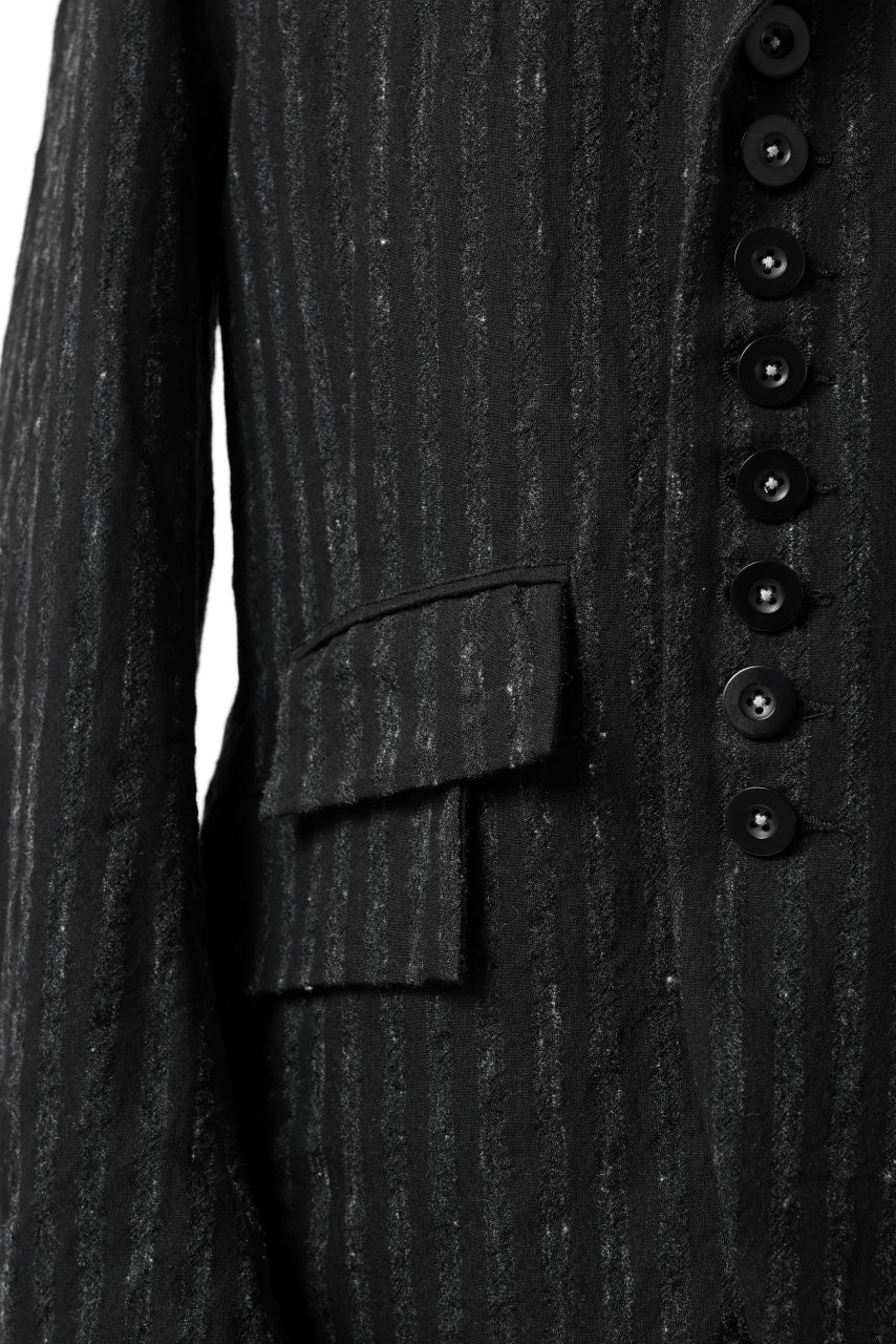 画像をギャラリービューアに読み込む, KLASICA HUNTS 10 BUTTONS DOLL BLAZER / LIGHT WEIGHT BLUR STRIPES (INK BLACK)