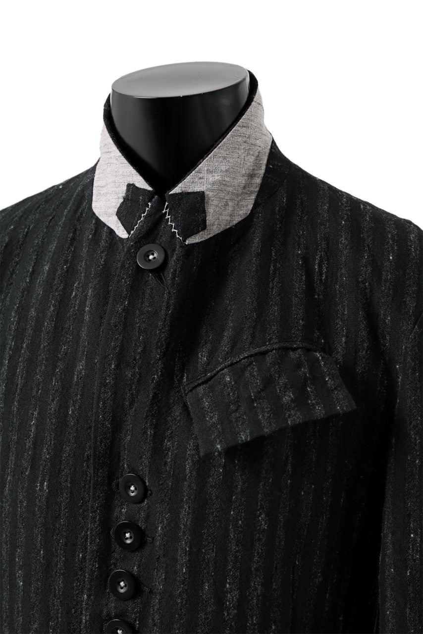 画像をギャラリービューアに読み込む, KLASICA HUNTS 10 BUTTONS DOLL BLAZER / LIGHT WEIGHT BLUR STRIPES (INK BLACK)