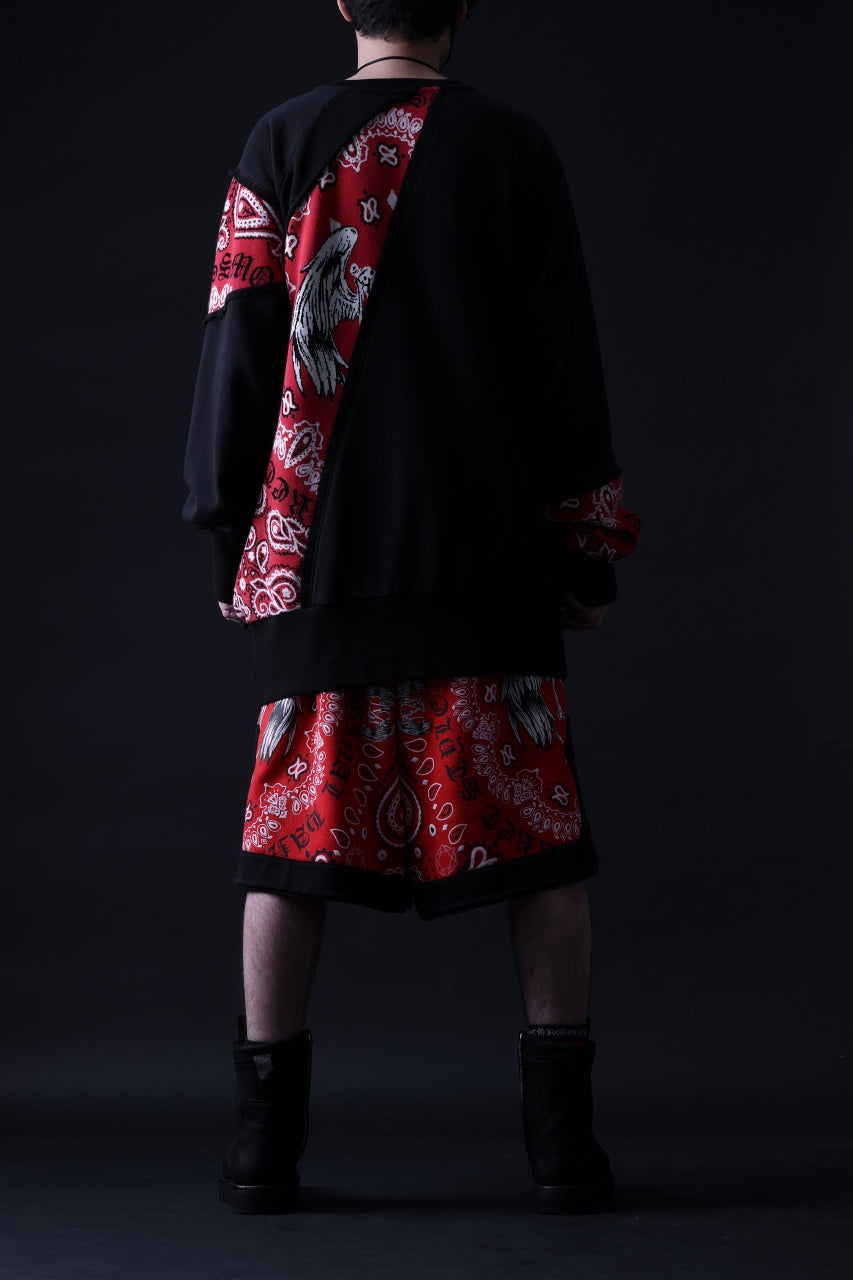 画像をギャラリービューアに読み込む, MASSIMO SABBADIN TOPS wt. CRAZY-PANEL BANDANA APP. (bk red)