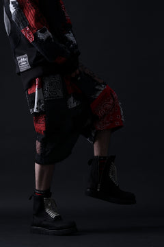 画像をギャラリービューアに読み込む, MASSIMO SABBADIN FULL BORO SARROUEL SHORTS (boro v1 red)