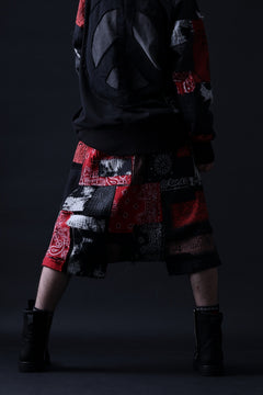 画像をギャラリービューアに読み込む, MASSIMO SABBADIN FULL BORO SARROUEL SHORTS (boro v1 red)