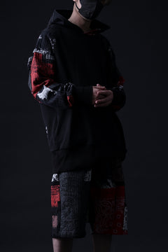 画像をギャラリービューアに読み込む, MASSIMO SABBADIN FULL BORO SARROUEL SHORTS (boro v1 red)