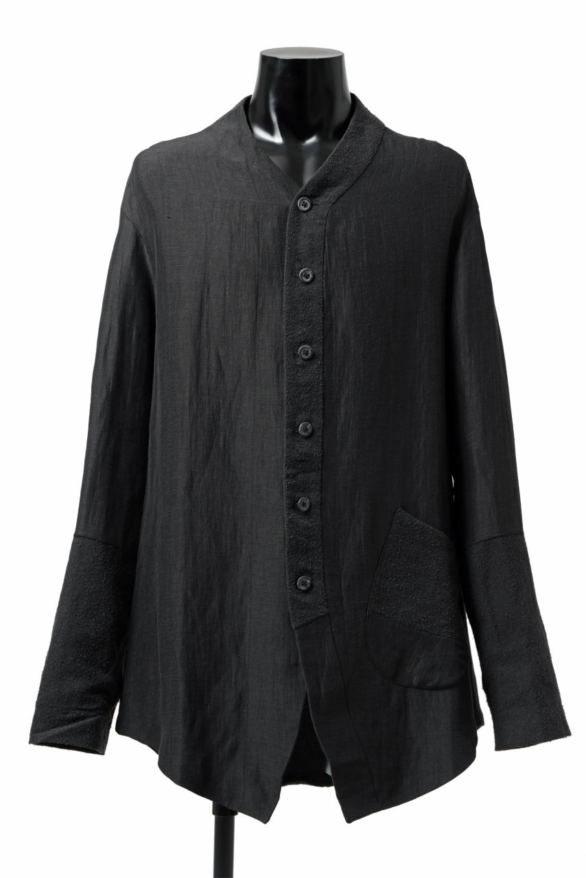 画像をギャラリービューアに読み込む, SOSNOVSKA COMBINED SILK BLAZER (BLACK)