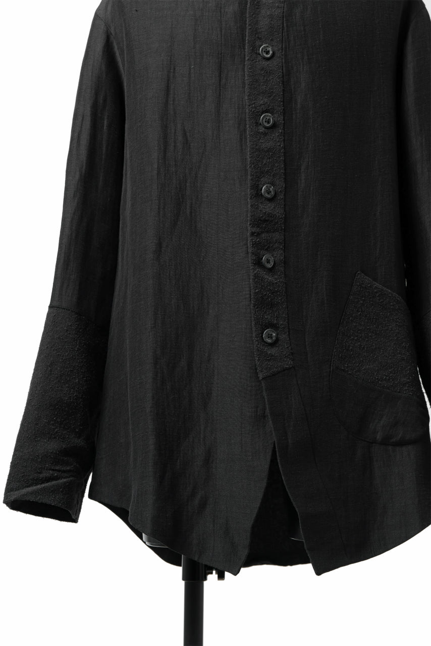 画像をギャラリービューアに読み込む, SOSNOVSKA COMBINED SILK BLAZER (BLACK)