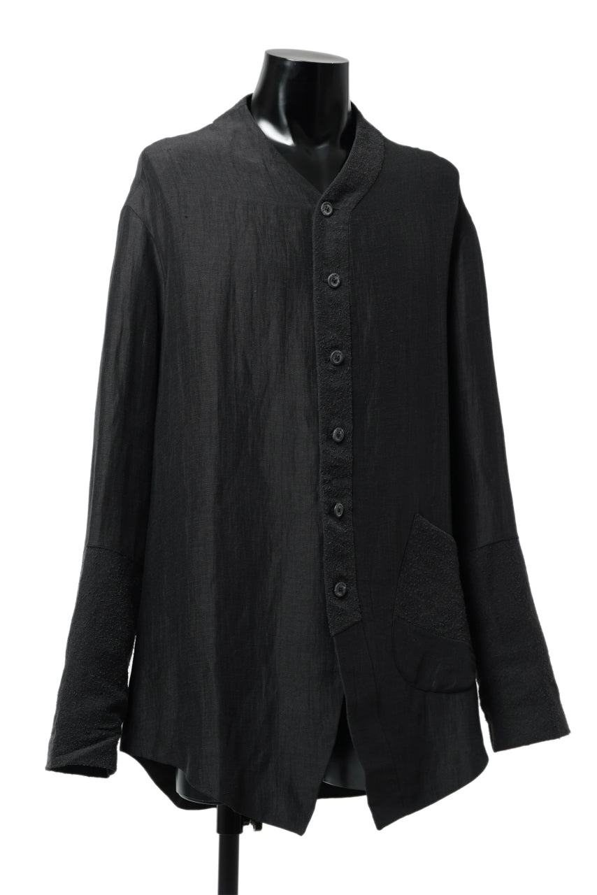 画像をギャラリービューアに読み込む, SOSNOVSKA COMBINED SILK BLAZER (BLACK)