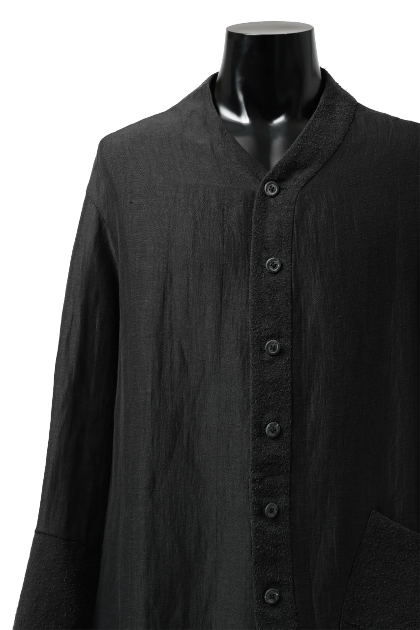 画像をギャラリービューアに読み込む, SOSNOVSKA COMBINED SILK BLAZER (BLACK)