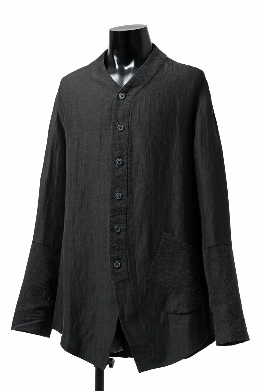 画像をギャラリービューアに読み込む, SOSNOVSKA COMBINED SILK BLAZER (BLACK)