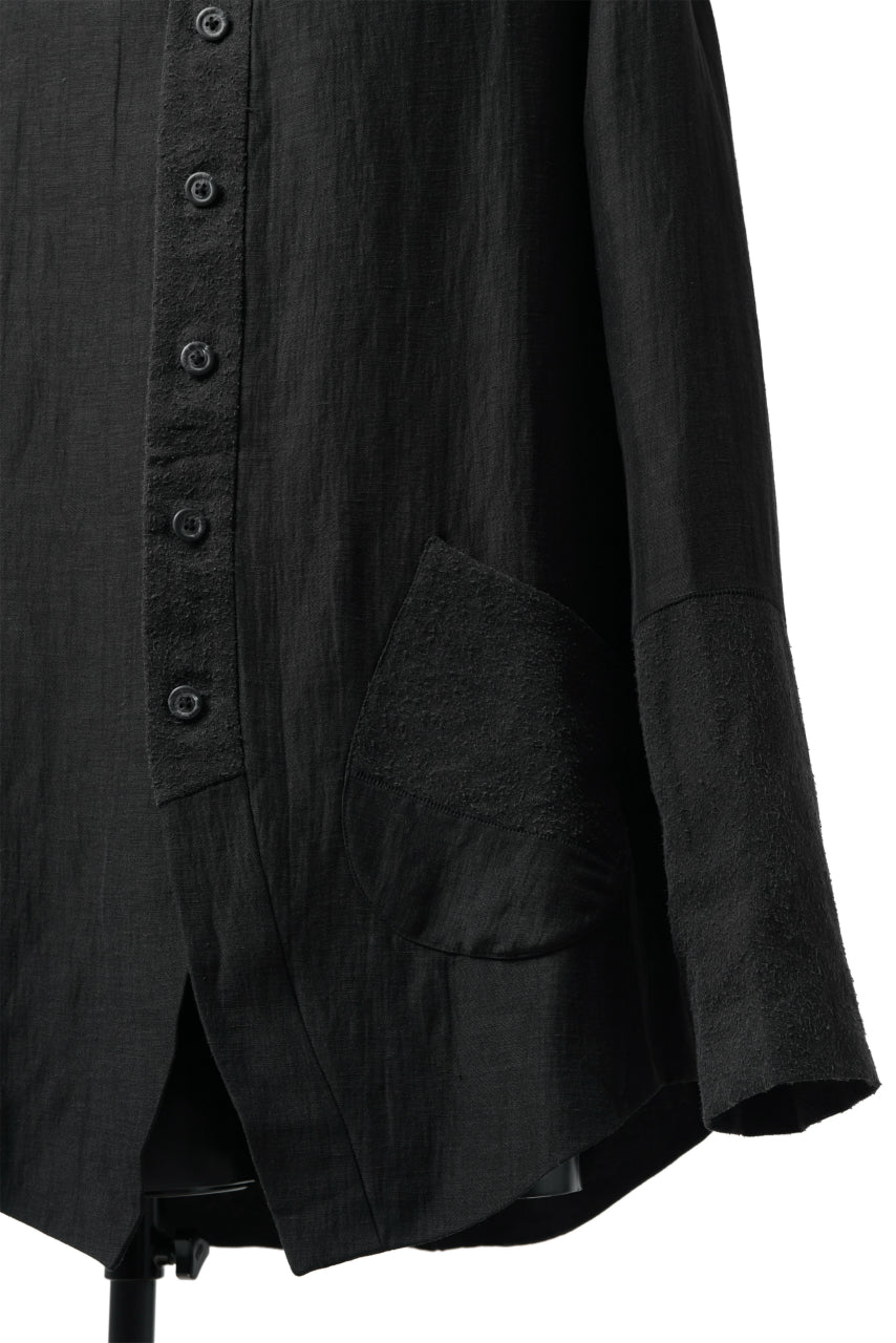 画像をギャラリービューアに読み込む, SOSNOVSKA COMBINED SILK BLAZER (BLACK)