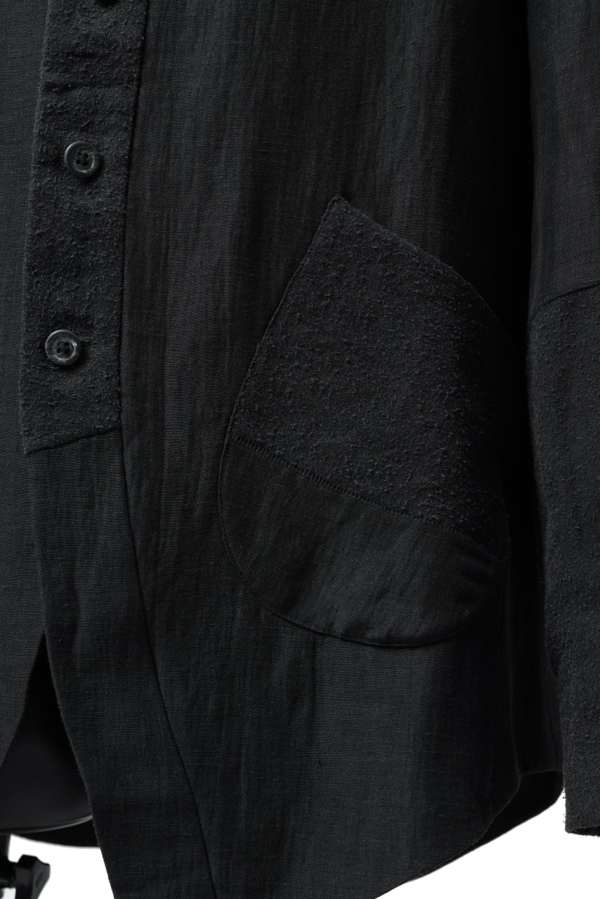 画像をギャラリービューアに読み込む, SOSNOVSKA COMBINED SILK BLAZER (BLACK)