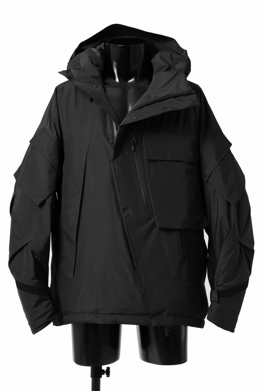 画像をギャラリービューアに読み込む, D-VEC x ALMOSTBLACK HOODED JACKET / GORE-TEX PRODUCT 2L PRIMALOFT SHELL (BLACK)