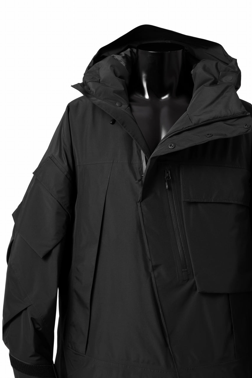画像をギャラリービューアに読み込む, D-VEC x ALMOSTBLACK HOODED JACKET / GORE-TEX PRODUCT 2L PRIMALOFT SHELL (BLACK)
