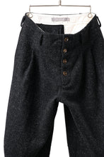 画像をギャラリービューアに読み込む, YUTA MATSUOKA wide taper cropped pants / british wool melton including kempi (charcoal gray)