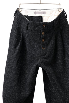 画像をギャラリービューアに読み込む, YUTA MATSUOKA wide taper cropped pants / british wool melton including kempi (charcoal gray)