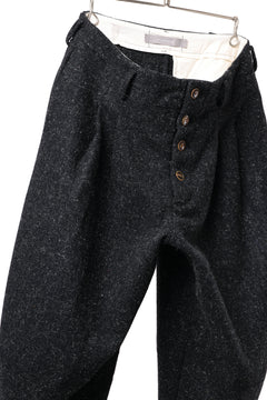 画像をギャラリービューアに読み込む, YUTA MATSUOKA wide taper cropped pants / british wool melton including kempi (charcoal gray)