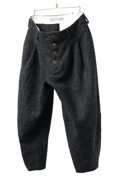 画像をギャラリービューアに読み込む, YUTA MATSUOKA wide taper cropped pants / british wool melton including kempi (charcoal gray)