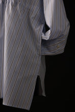 画像をギャラリービューアに読み込む, FACETASM ASSYMETRICAL BELTED STRIPE SHIRT (BLUE x WHITE)
