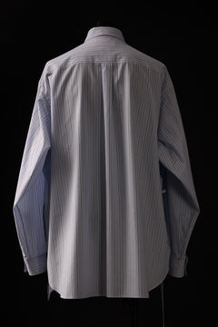 画像をギャラリービューアに読み込む, FACETASM ASSYMETRICAL BELTED STRIPE SHIRT (BLUE x WHITE)