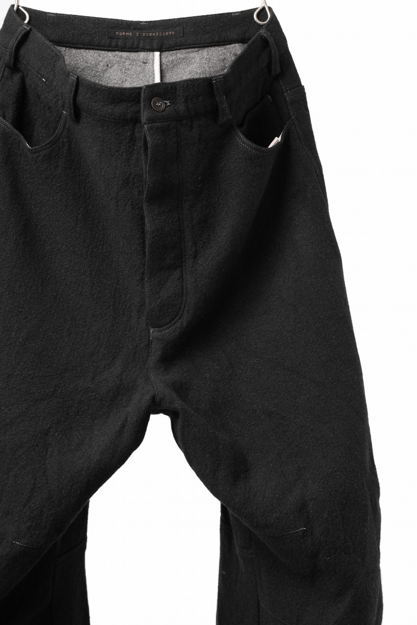 画像をギャラリービューアに読み込む, forme d'expression Baggy 5 Pocket Pants (Black)