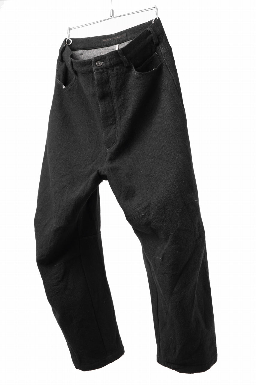 画像をギャラリービューアに読み込む, forme d&#39;expression Baggy 5 Pocket Pants (Black)