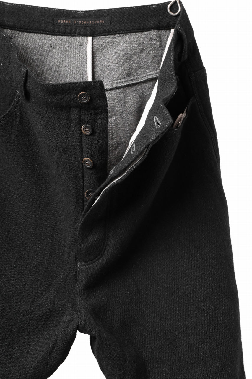 画像をギャラリービューアに読み込む, forme d'expression Baggy 5 Pocket Pants (Black)