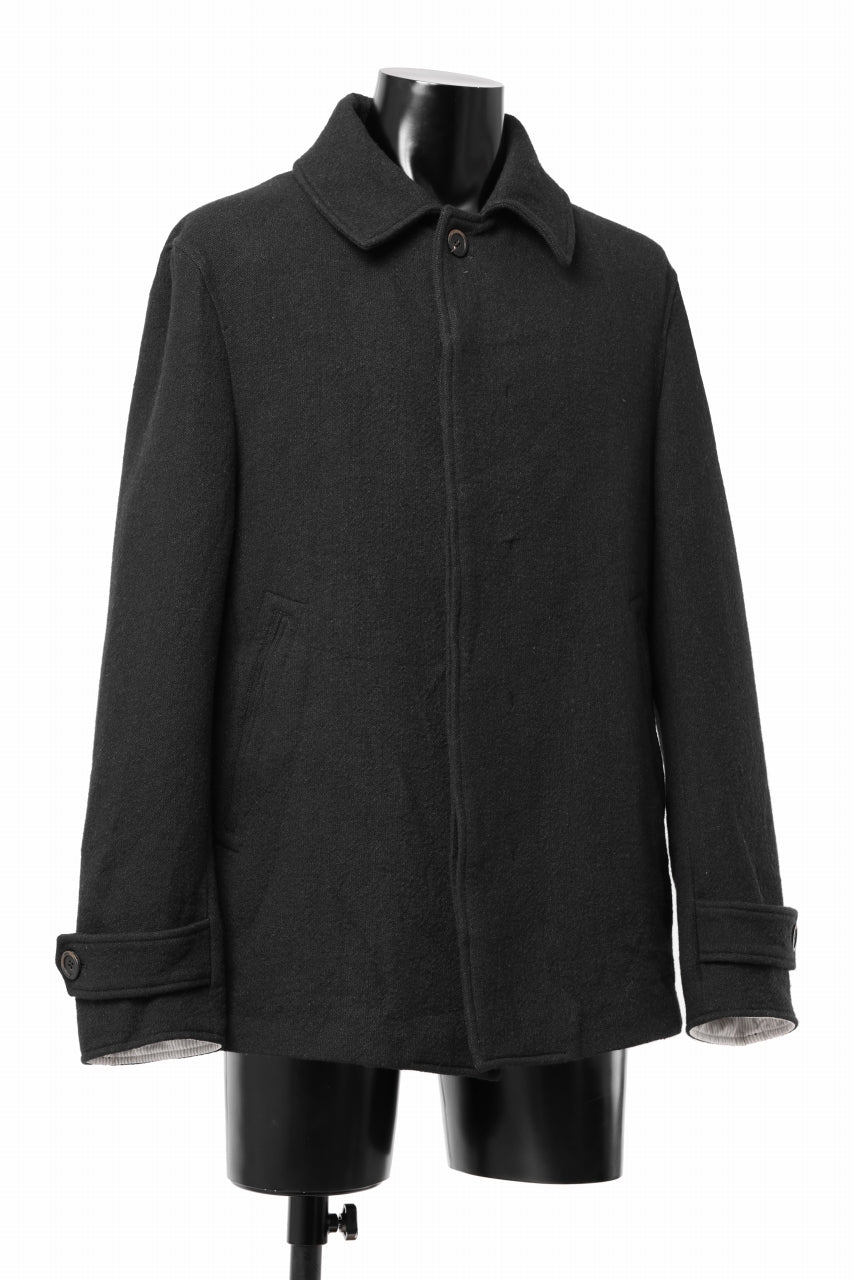 画像をギャラリービューアに読み込む, forme d'expression Hidden Plaquette Caban Short Coat (Black)
