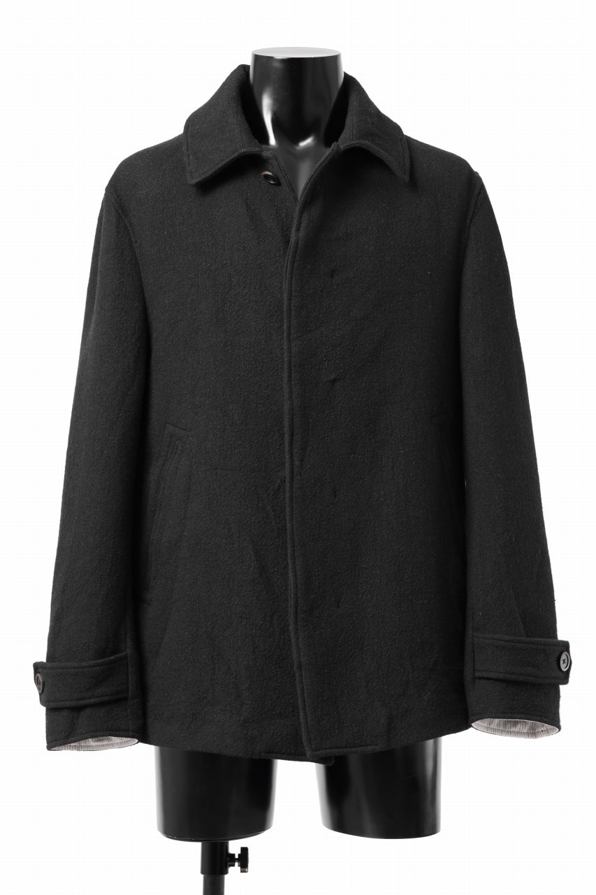 画像をギャラリービューアに読み込む, forme d'expression Hidden Plaquette Caban Short Coat (Black)