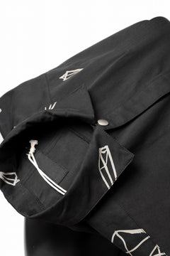 画像をギャラリービューアに読み込む, A.F ARTEFACT PYRA PATTERN PRINT H/S COVER-ALL SHIRT (BLACK)
